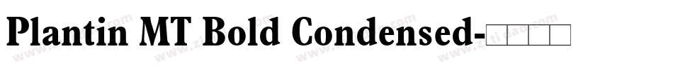 Plantin MT Bold Condensed字体转换